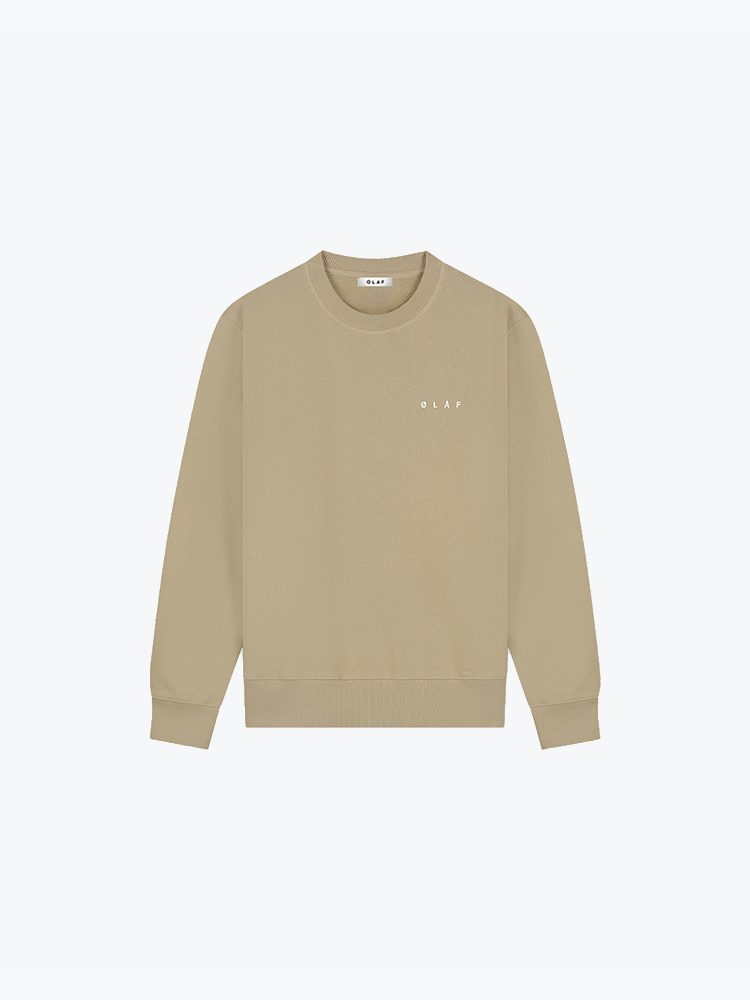 OLAF Olaf - Brushstroke Face Crewneck Treehouse - Truien - Heren Groen Truien