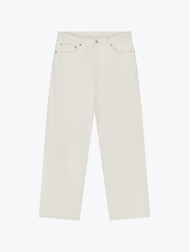 OLAF Olaf - Relaxed Canvas Pant Offwhite - Broeken - Heren Wit Broeken
