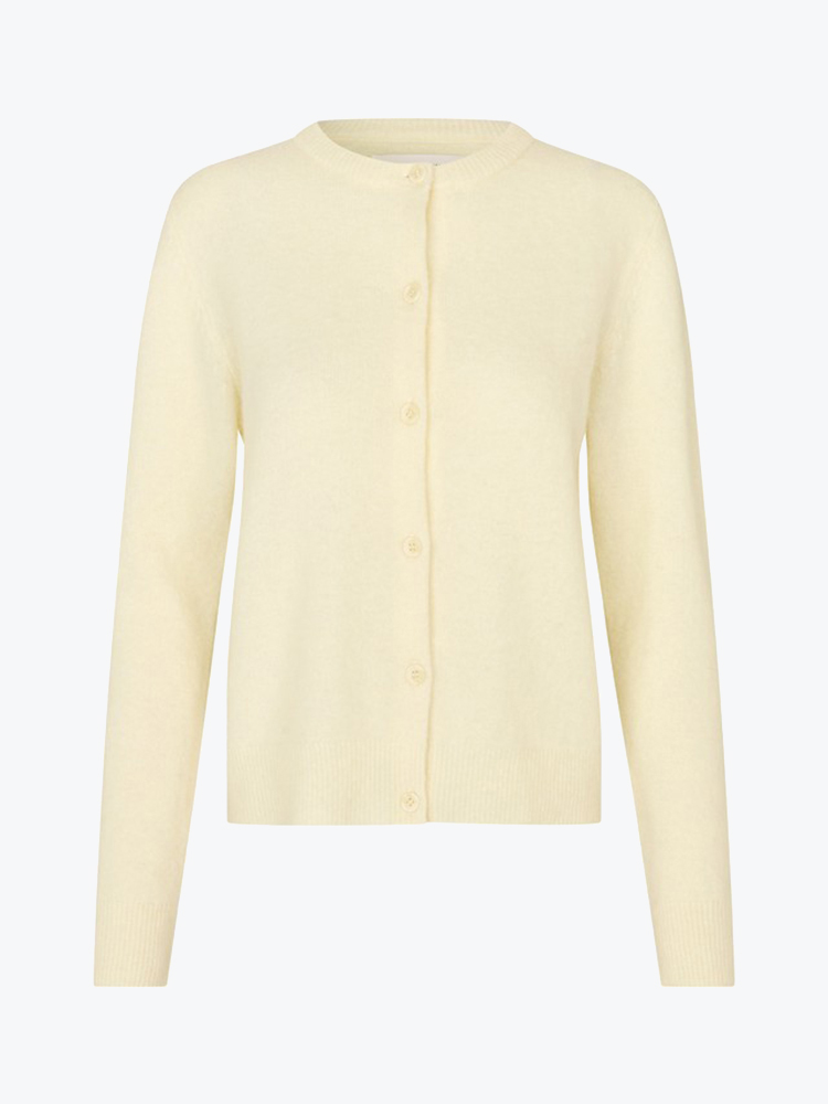 Samsoe Samsoe Samsoe Samsoe - Nor Short Cardigan Ethereal Green - Vesten - Dames Groen Vesten