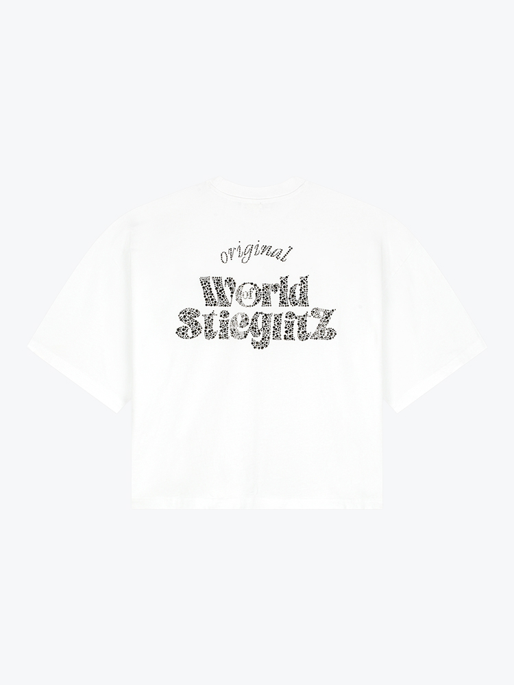 Stieglitz Stieglitz - World Of Stieg Boxy T-shirt White - T-Shirts - Dames Wit T-shirts