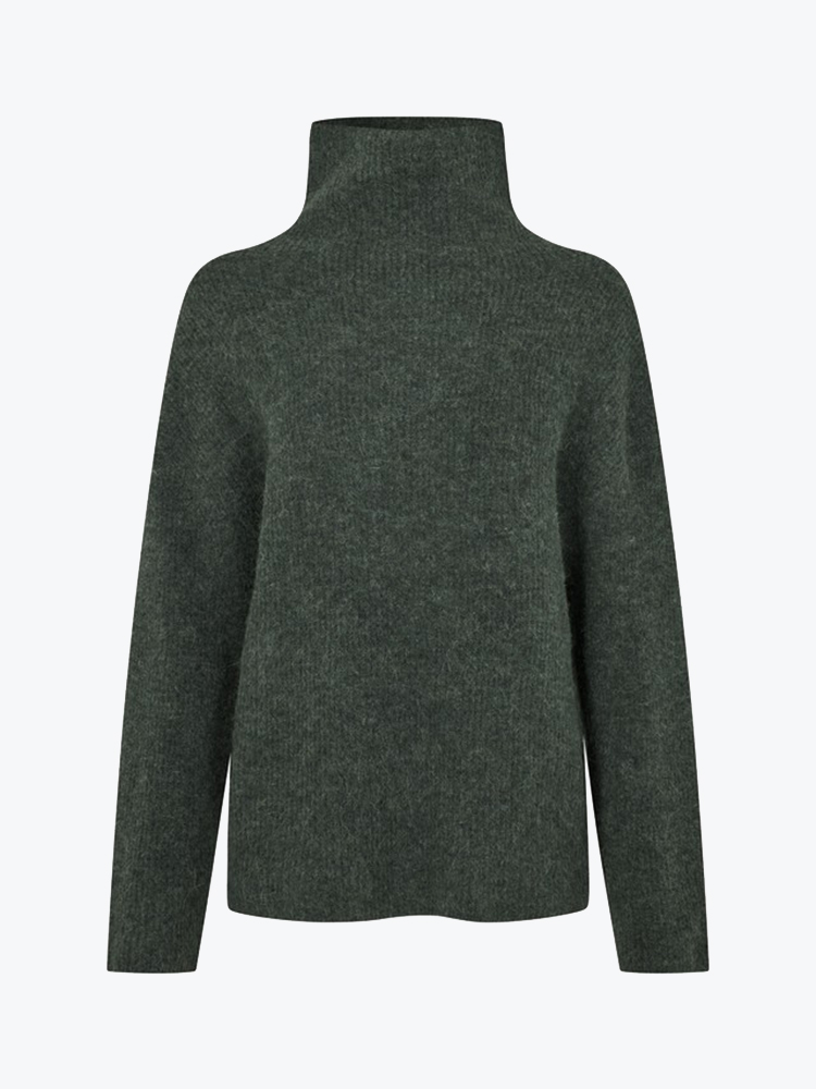 Samsoe Samsoe Samsoe Samsoe - Sanoris Turtleneck 7355 Dark Evergreen Mel. - Truien - Dames Groen Truien