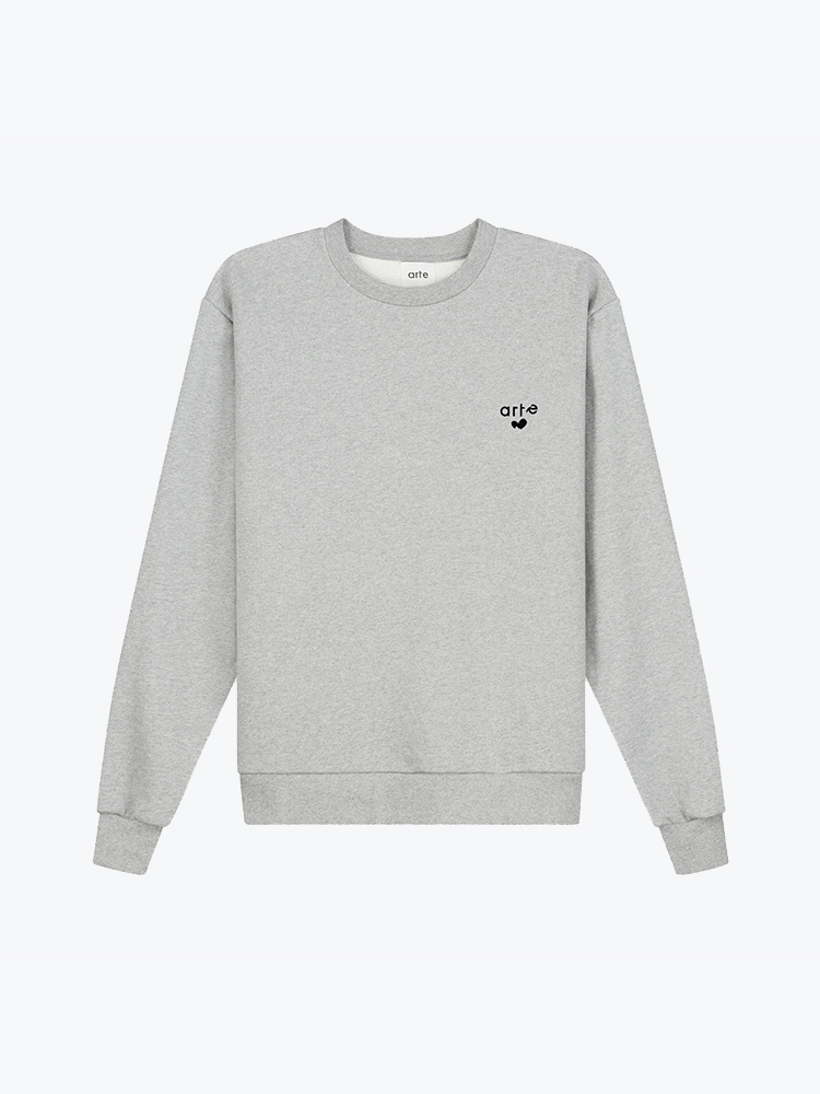 Arte Antwerp Arte Antwerp - Heart Logo Crewneck Grey - Truien - Heren Grijs Truien