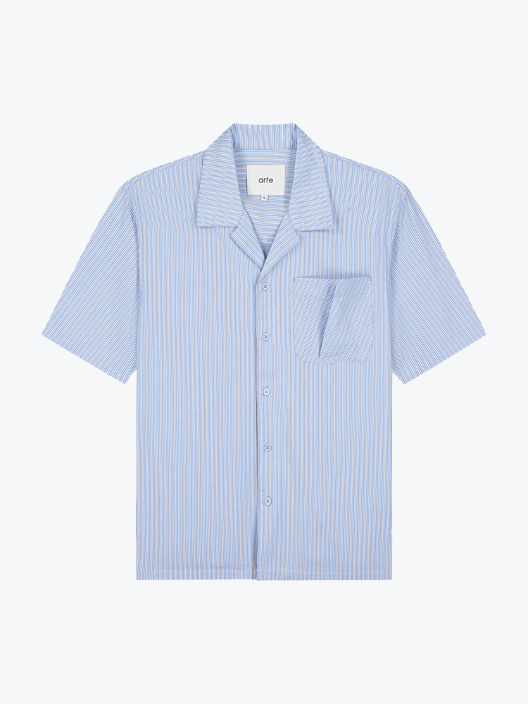 Arte Antwerp Arte Antwerp - Fold Pocket Shirt Striped - Overhemden - Heren Multi Overhemden