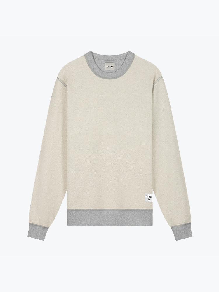 Arte Antwerp Arte Antwerp - Reversible Label Crewneck Grey - Truien - Heren Grijs Truien