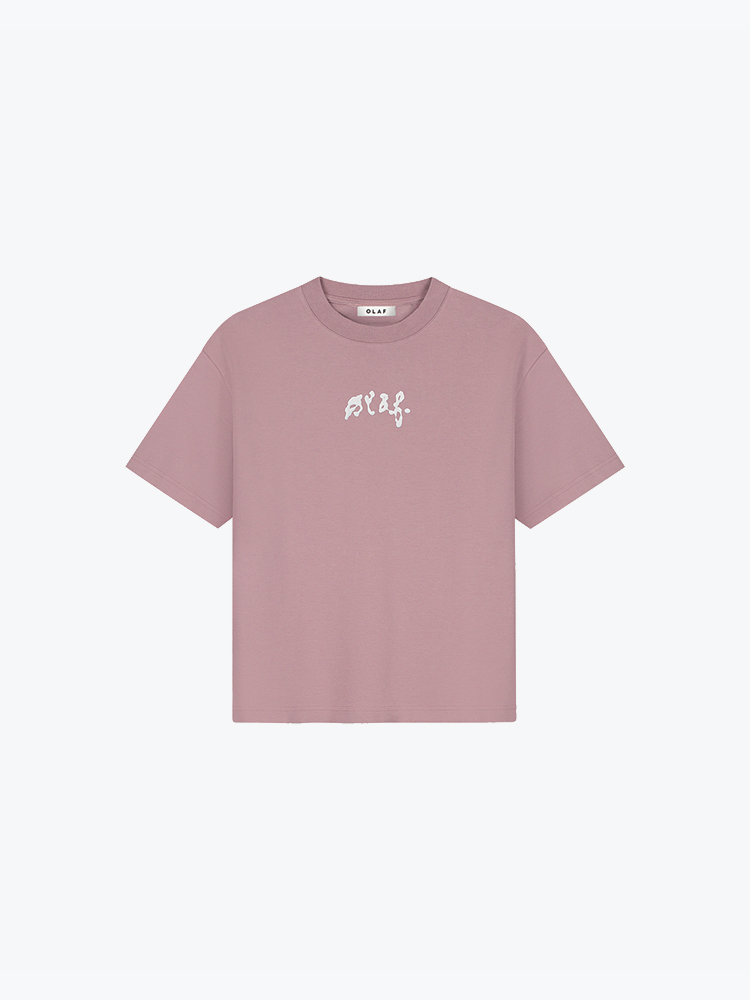 OLAF Olaf - Painted Olaf Tee Twilight Mauve - T-Shirts - Dames Roze T-shirts