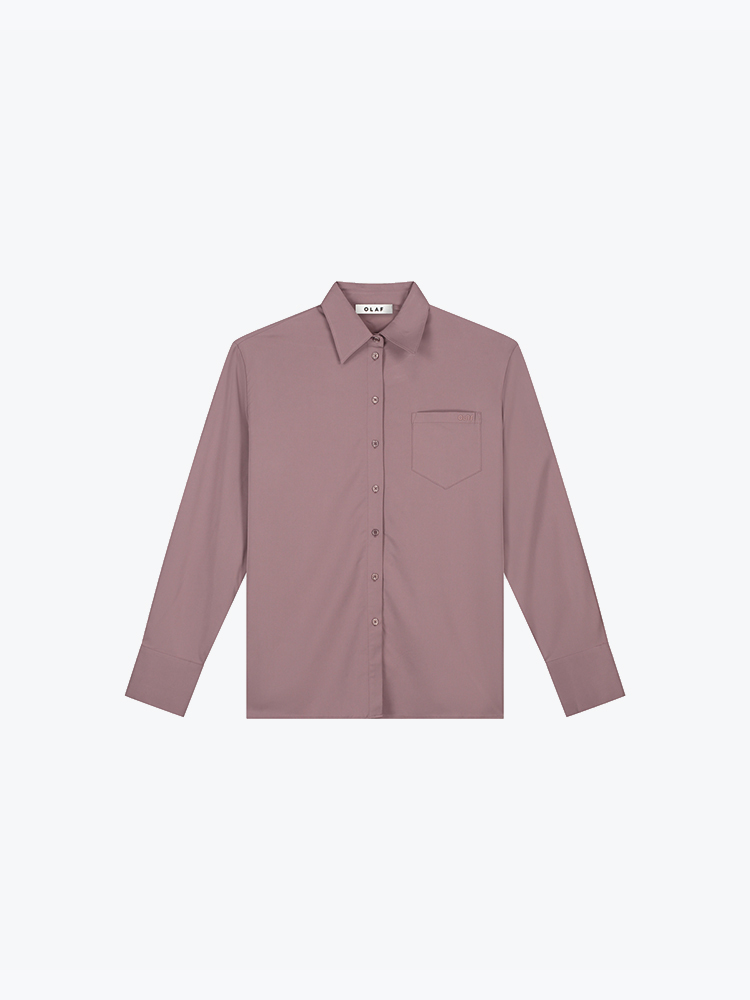 OLAF Olaf - Drapey Asymmetric Shirt Twilight Mauve - blouses - Dames Roze Blouses