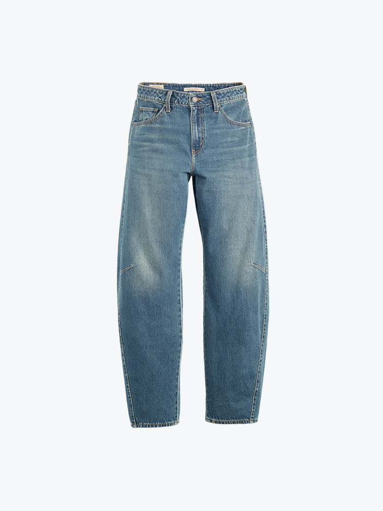 Levi's Levi's - Baggy Dad Barrel Easy Days Barrel Med Indigo - Jeans - Dames Blauw Jeans