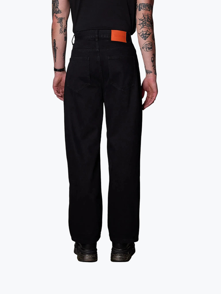 BeWider BeWider - Super loose Black/black stiching - Jeans - Unisex Zwart Jeans