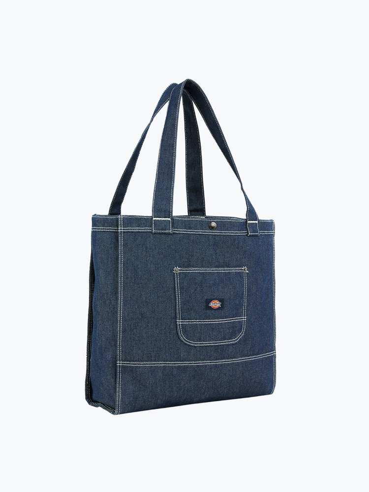 Dickies Dickies - Denim Tote Bag One Size Rinsed - Tassen - Unisex Blauw Tassen