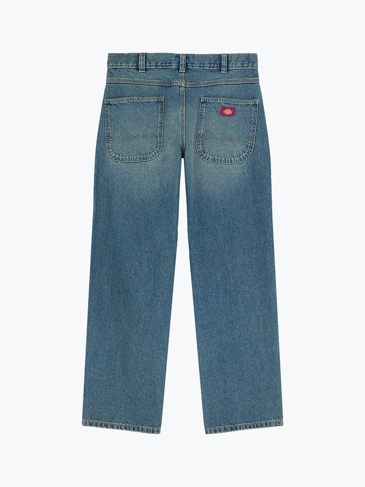 Dickies Dickies - Relaxed Straight Work Khaki Tntd Blue - Jeans - Heren Beige Jeans