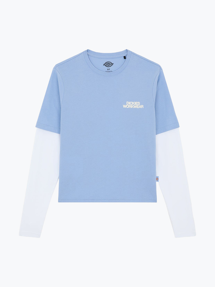 Dickies Dickies - Torrey 2fer Tee W X Endless Sky - T-Shirts - Dames Blauw T-shirts