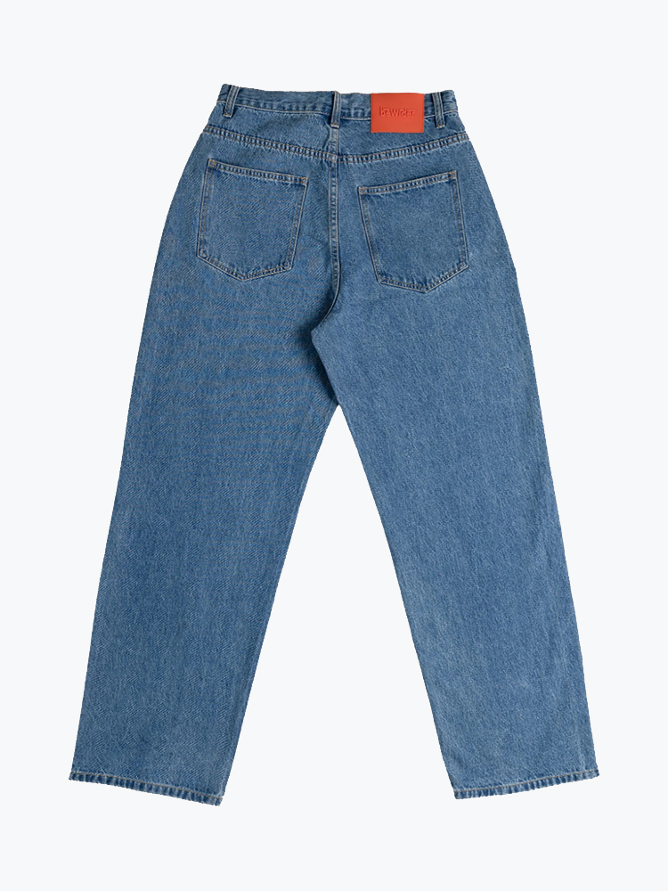 BeWider BeWider - Super loose Medium blue denim - Jeans - Unisex Blauw Jeans