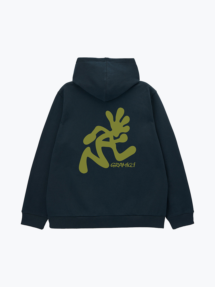 Gramicci Gramicci - Running Man Hooded Sweatshirt Vintage Black - Truien - Heren Zwart Truien