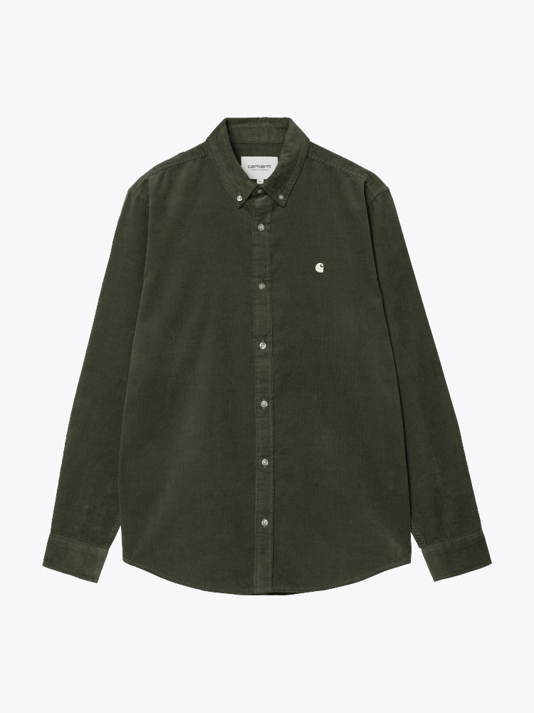 Carhartt WIP Carhartt WIP - L/S Madison Fine Cord Shirt Opuntia / Wax - Overhemden - Heren Groen Overhemden