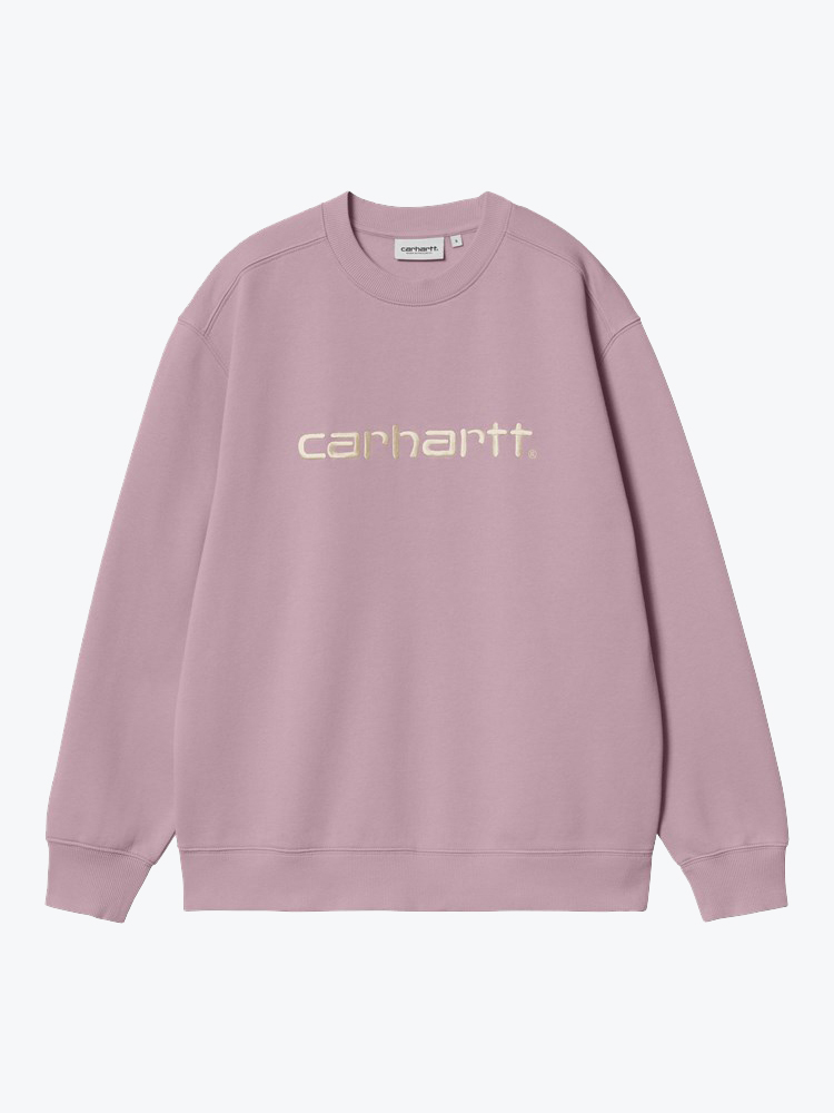 Carhartt WIP Carhartt WIP - W' Carhartt Sweat Gentle Pink / Cinnerus - Truien - Dames Blauw Truien