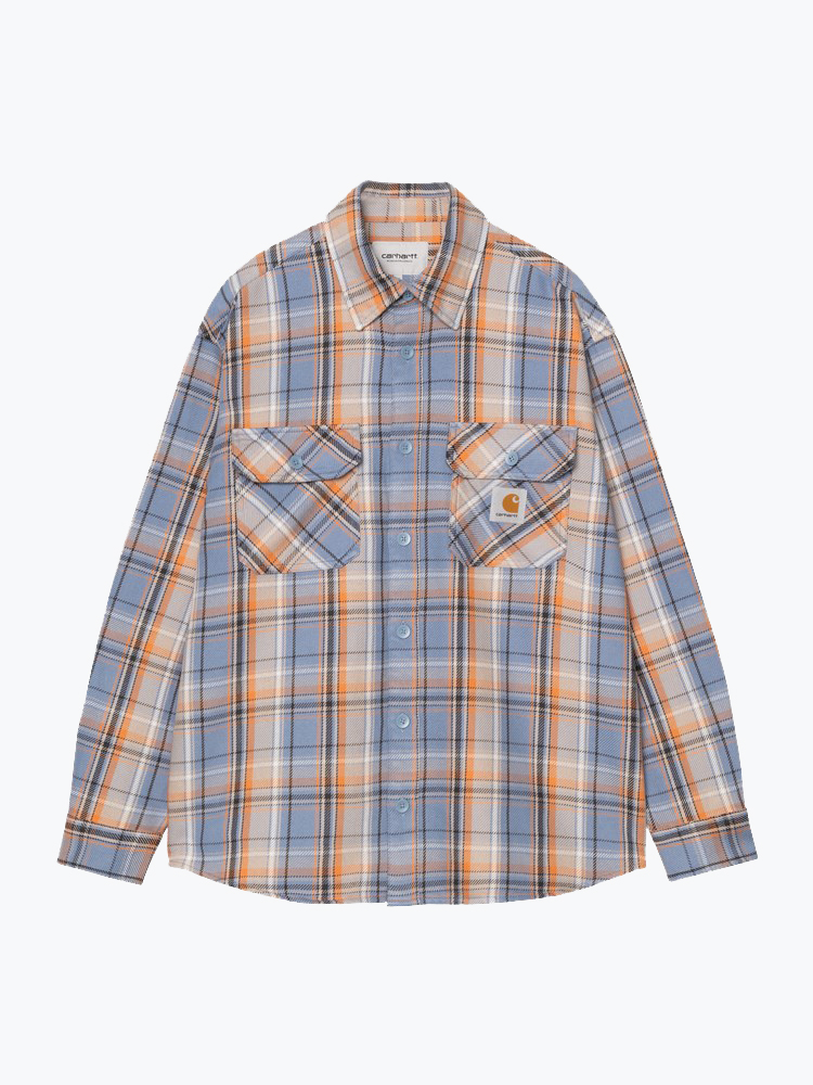 Carhartt WIP Carhartt WIP - L/S Tunick Shirt Tunick Check, Gentle Blue - Overhemden - Heren Multi Overhemden