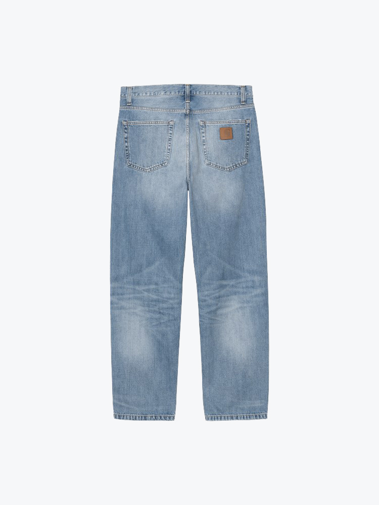 Carhartt WIP Carhartt WIP - Aaron Pant Blue Burst Washed - Broeken - Heren Blauw Broeken