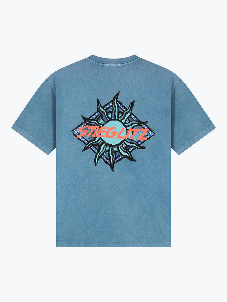 Stieglitz Stieglitz - Jesua Oversized T-shirt Blue - T-Shirts - Dames Blauw T-shirts