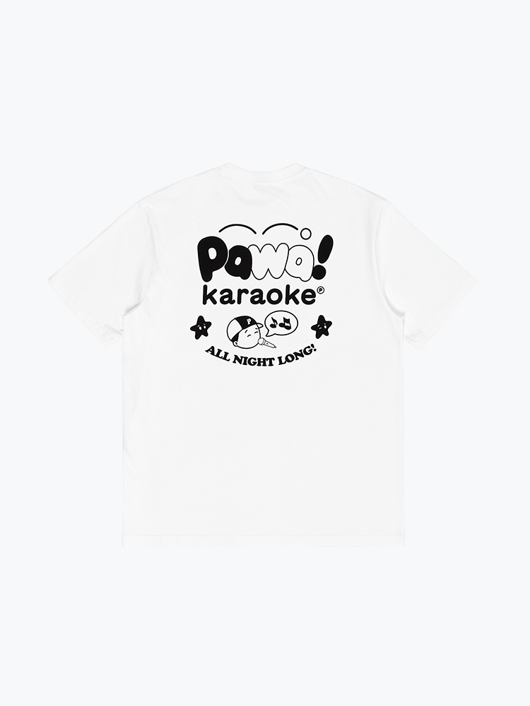 Pawa Speed Sports Pawa Speed Sports - Karaoke T-Shirt White - T-Shirts - Heren Wit T-Shirts