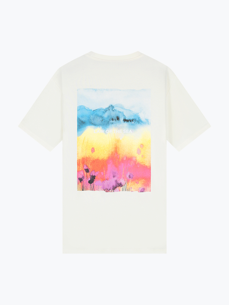 Law Of The Sea Law Of The Sea - Pollen Artwork T-shirt Snow White - T-Shirts - Heren Wit T-Shirts