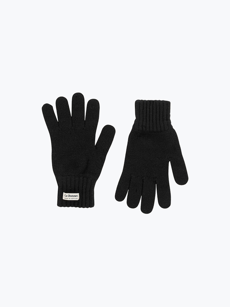 Le Bonnet Le Bonnet - Gloves Onyx - Accessoires - Heren Zwart Handschoenen