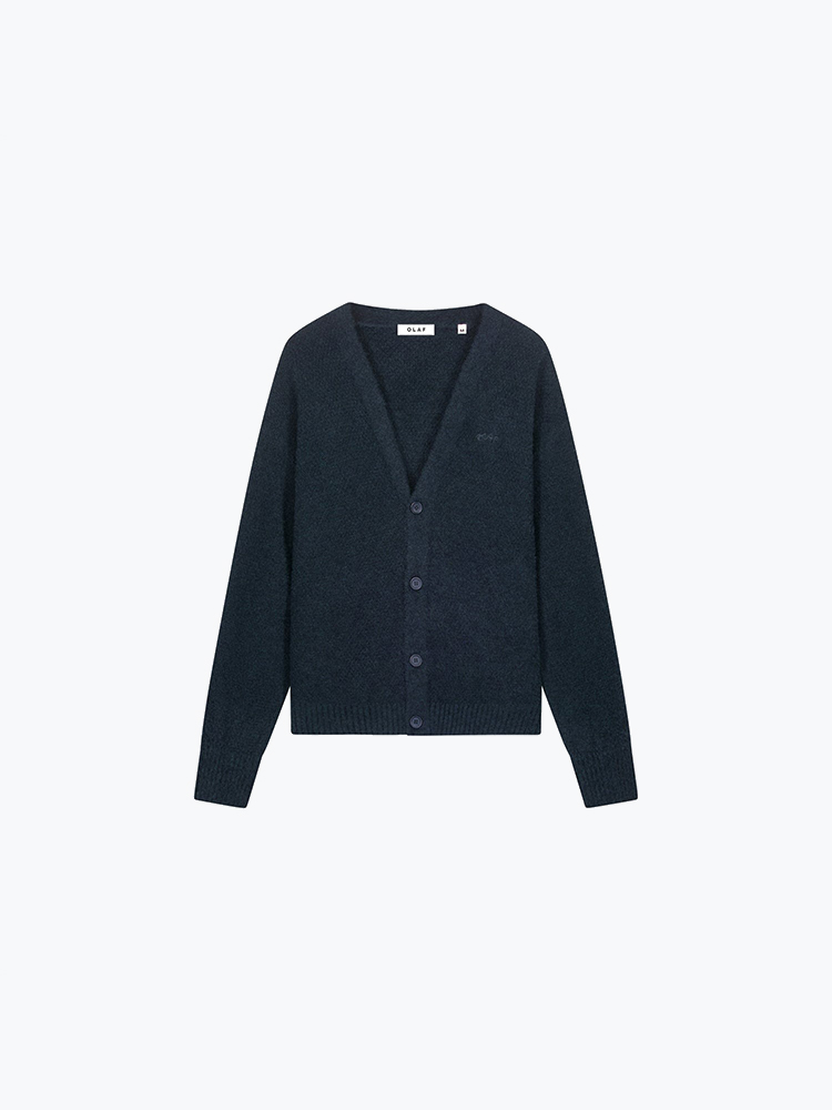OLAF Olaf - Signature Knitted Cardigan Navy - Vesten - Heren Blauw Vesten