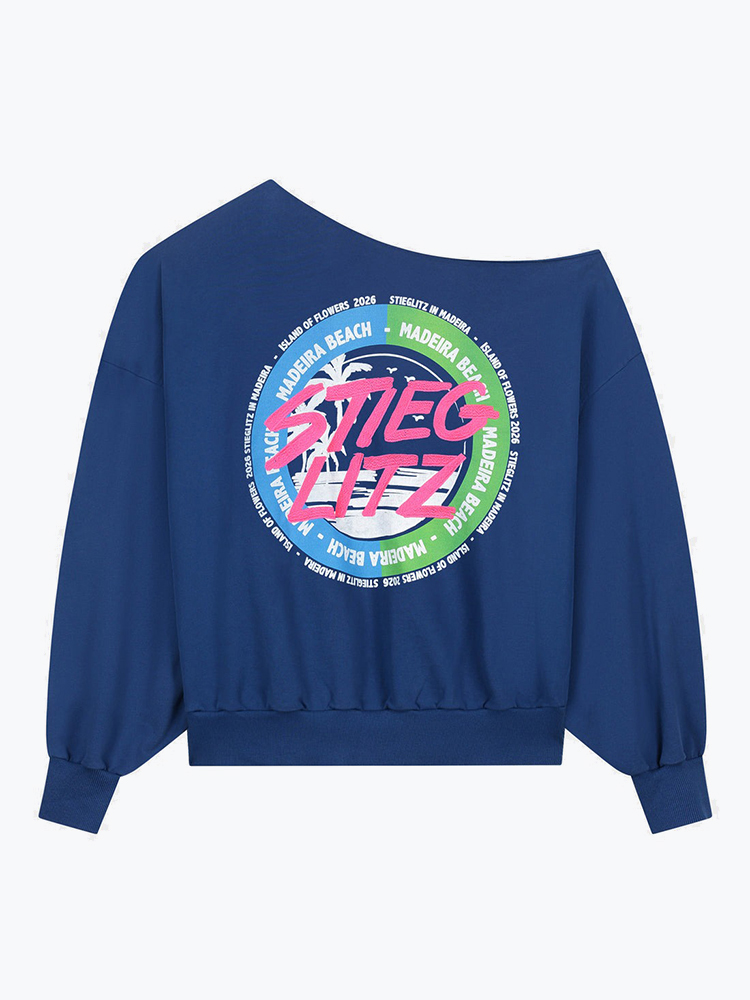 Stieglitz Stieglitz - Maik Off-shoulder Sweater Blue - Truien - Dames Blauw Truien