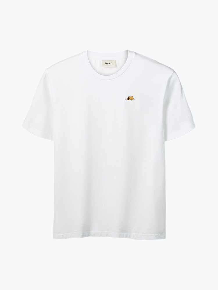 Foret Forét - Tent T-Shirt White - T-Shirts - Heren Wit T-Shirts