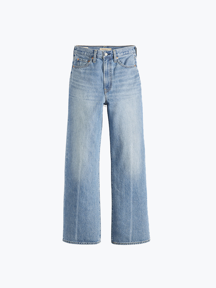 Levi's Levi's - Ribcage Wide Leg H223 Not The Same Med Indigo - Jeans - Dames Blauw Jeans