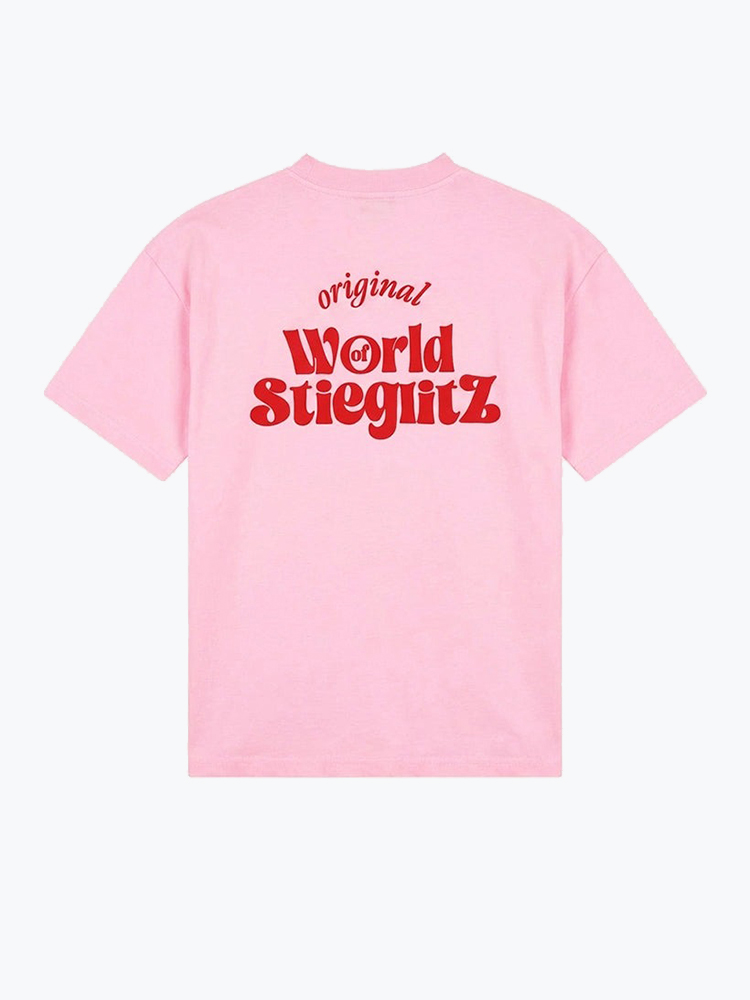 Stieglitz Stieglitz - World Of Stieg Oversized T-shirt Pink - T-Shirts - Dames Roze T-shirts
