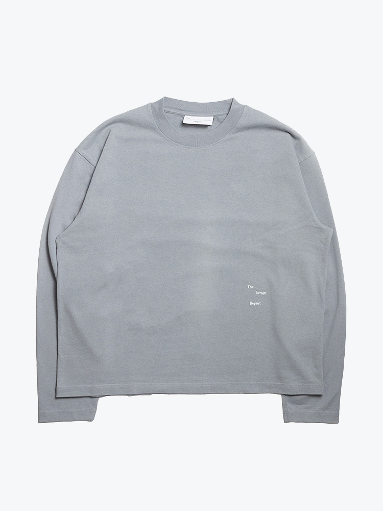 The Savage Report The Savage Report - Logo Bar Long Sleeve Pebble - T-Shirts - Heren Bruin T-Shirts