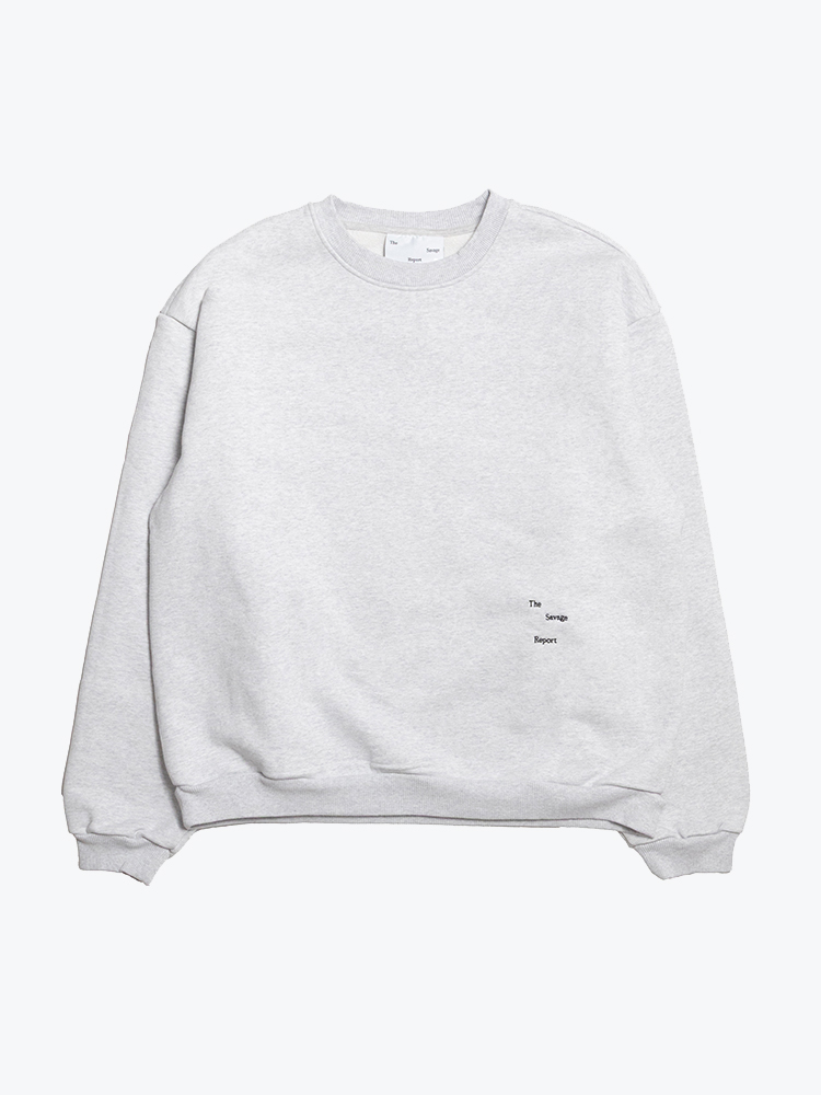 The Savage Report The Savage Report - Logo Bar Sweater Heather Grey - Truien - Heren Grijs Truien