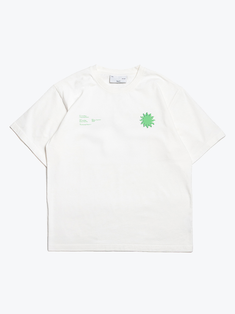 The Savage Report The Savage Report - Small Sun T-Shirt White - T-Shirts - Heren Wit T-Shirts