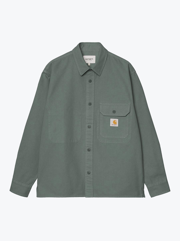 Carhartt WIP Carhartt WIP - Reno Shirt Jac Velvet Green - Overhemden - Heren Groen Overhemden