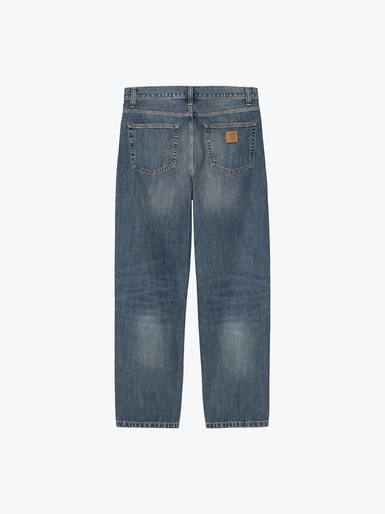 Carhartt WIP Carhartt WIP - Aaron Pant Blue Dark Used Wash - Broeken - Heren Blauw Broeken