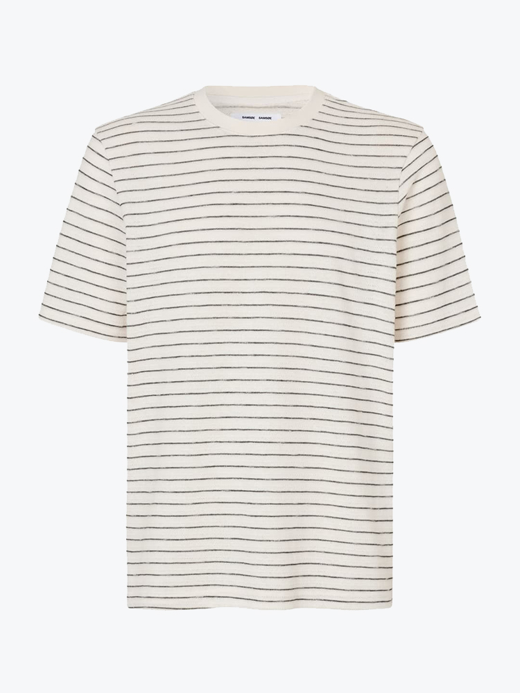 Samsoe Samsoe Samsoe Samsoe - Sathorvald T-shirt Skywriting St. - T-Shirts - Heren Blauw T-Shirts