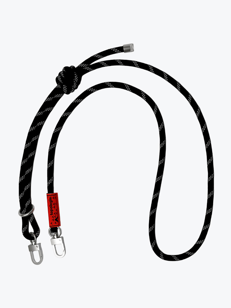Topologie Topologie - 8.0Mm Rope Strap Black Reflective Black Reflective - Accessoires - Unisex Zwart Tassen